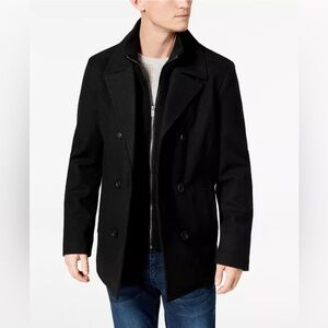 Kenneth Cole Black Peacoat - Size Large - NWT